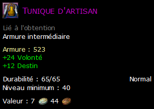 Tunique d'artisan