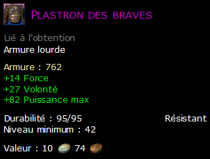 Plastron des braves