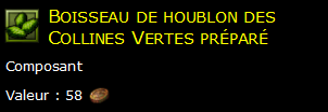 Boisseau de houblon des Collines Vertes préparé