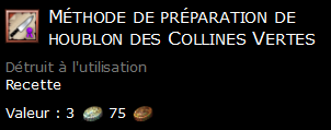 Méthode de préparation de houblon des Collines Vertes