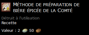 Méthode de préparation de bière épicée de la Comté