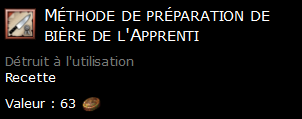 Méthode de préparation de bière de l'Apprenti