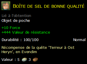 Boîte de sel de bonne qualité