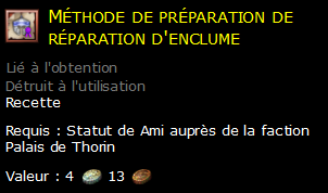 Méthode de préparation de réparation d'enclume