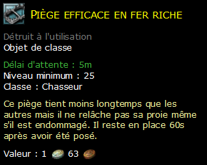 Piège efficace en fer riche