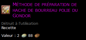 Méthode de préparation de hache de bourreau polie du Gondor