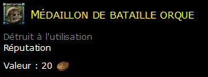 Médaillon de bataille orque