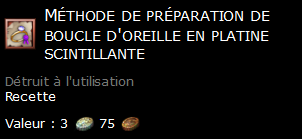 Méthode de préparation de boucle d'oreille en platine scintillante