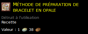 Méthode de préparation de bracelet en opale