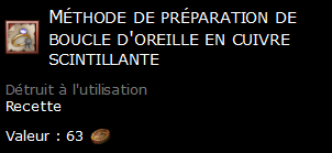 Méthode de préparation de boucle d'oreille en cuivre scintillante