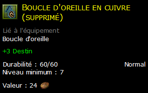 Boucle d'oreille en cuivre (supprimé)