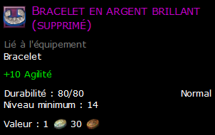 Bracelet en argent brillant (supprimé)