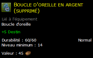 Boucle d'oreille en argent (supprimé)