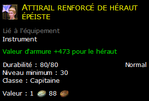 Attirail renforcé de héraut épéiste