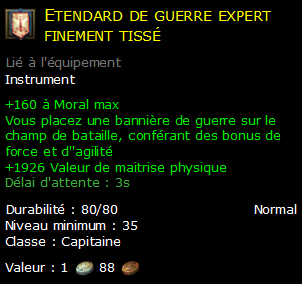 Etendard de guerre expert finement tissé