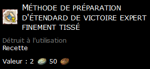 Méthode de préparation d'étendard de victoire expert finement tissé