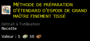 Méthode de préparation d'étendard d'espoir de grand maître finement tissé