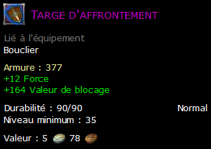 Targe d'affrontement