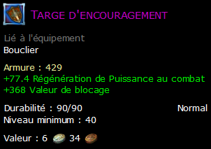 Targe d'encouragement