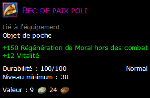 Bec de paix poli