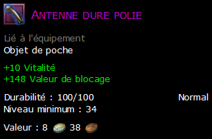 Antenne dure polie