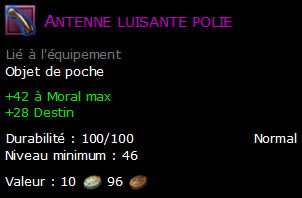 Antenne luisante polie