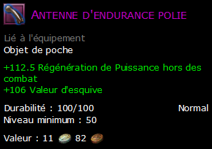 Antenne d'endurance polie