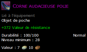 Corne audacieuse polie