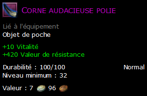 Corne audacieuse polie