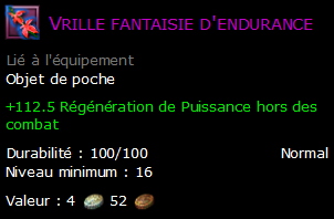 Vrille fantaisie d'endurance