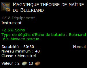 Magnifique théorbe de maître du Beleriand