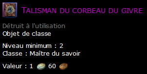 Talisman du corbeau du givre