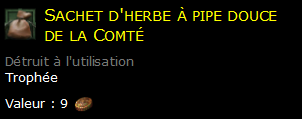 Sachet d'herbe à pipe douce de la Comté