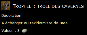 Trophée : troll des cavernes