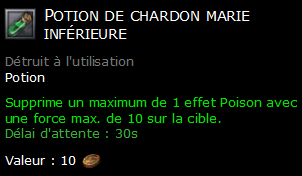 Potion de chardon marie inférieure