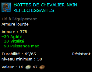 Bottes de chevalier nain réflechissantes