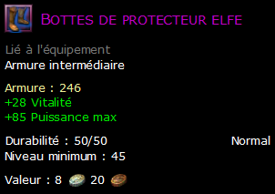 Bottes de protecteur elfe