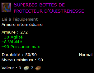 Superbes bottes de protecteur d'Ouistrenesse