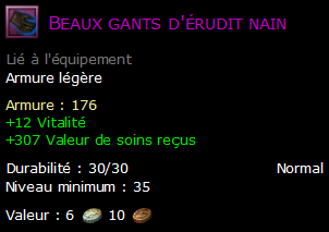 Beaux gants d'érudit nain