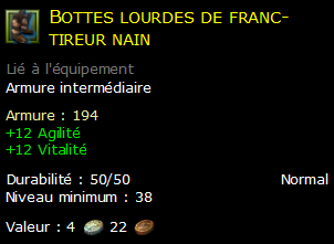 Bottes lourdes de franc-tireur nain