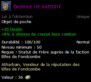 Babiole de rapidité