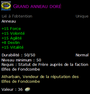 Grand anneau doré