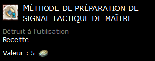 Méthode de préparation de signal tactique de maître