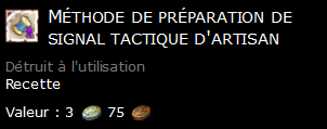 Méthode de préparation de signal tactique d'artisan