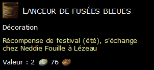 Lanceur de fusées bleues