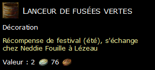 Lanceur de fusées vertes