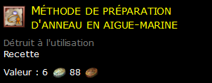 Méthode de préparation d'anneau en aigue-marine