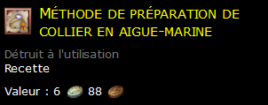 Méthode de préparation de collier en aigue-marine