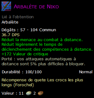 Arbalète de Niko