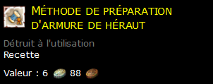 Méthode de préparation d'armure de héraut